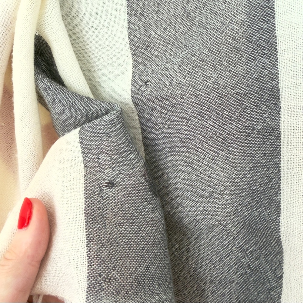 Burberry Checkered Wool Scarf in Cream, Gray, and Red - Picture 11 of 11